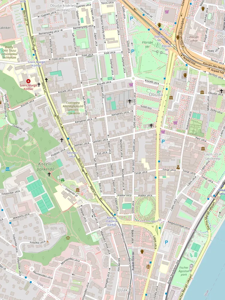 Térkép: a Rohloff Budapest szervize a Beszterce utca 14. alatt, Budapest III. kerületében